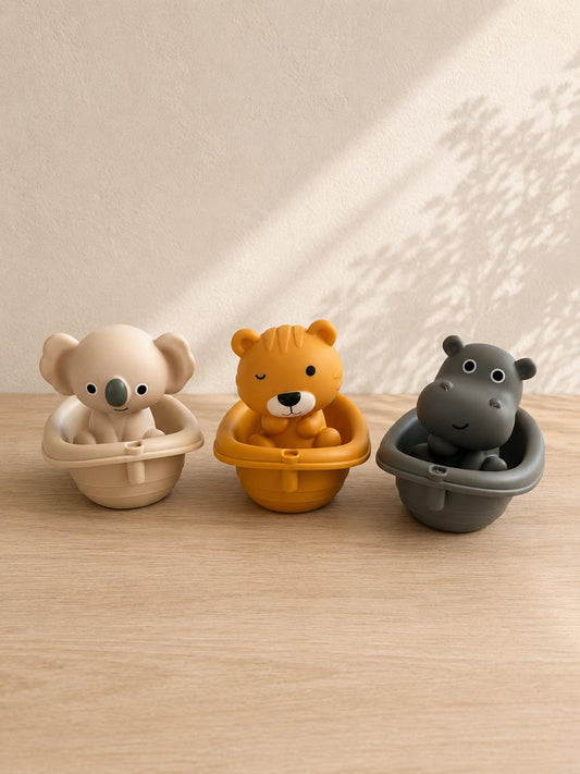 Animal Bath Buddies Floating Toy Set (3-Pack)